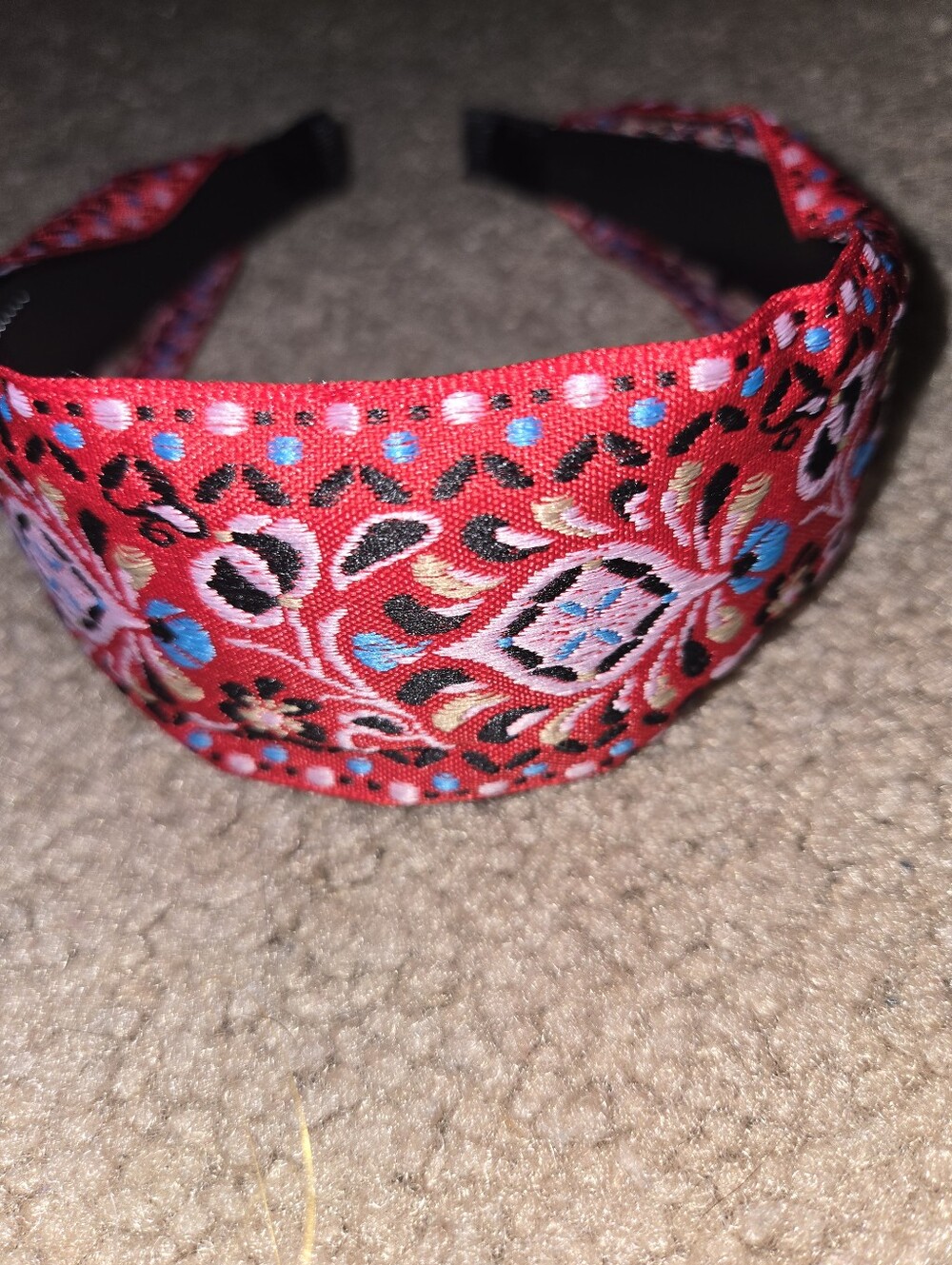 Colorful Boho Jacquard Ribbon Trio - Red, Blue, Handmade Get 1.  Hair1 - Picture 8 of 11